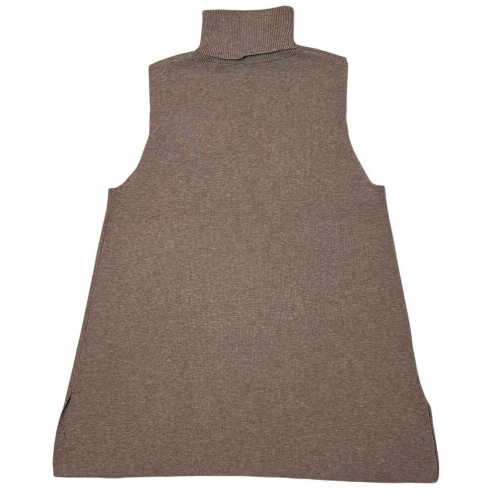 Splendid Tan Sleeveless Turtleneck Sweater Top size Large